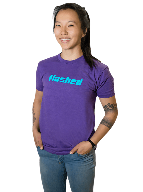 flashed climbing shirt