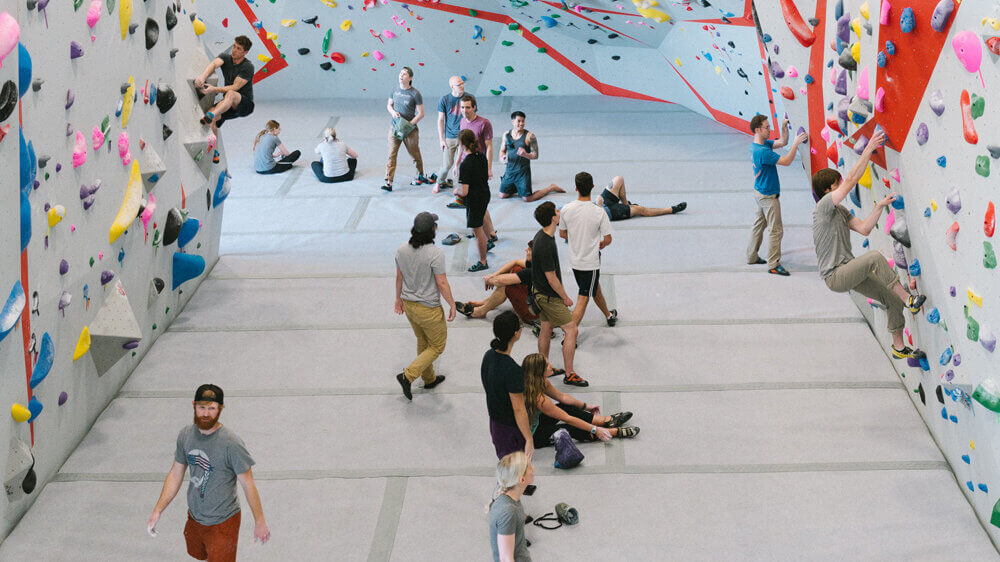 Highpoint Huntsville Flashed Climbing Gym Padding and Flooring Carpet floor for climbing gym